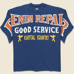 Denim Repair Huge Tee - Navy - Kapital - STAG Provisions - Tops - S/S Tee