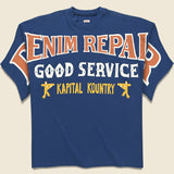 Denim Repair Huge Tee - Navy - Kapital - STAG Provisions - Tops - S/S Tee