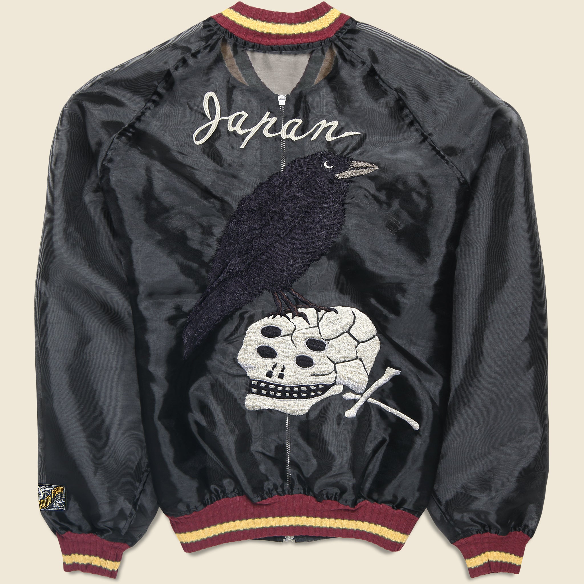 Sheer Pearl Raven & Skull Souvenir Jacket - Black - Kapital - STAG Provisions - Outerwear - Coat / Jacket