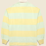 Jail Stripe Rugger Shirt - Yellow/Green - Kapital - STAG Provisions - Tops - L/S Knit