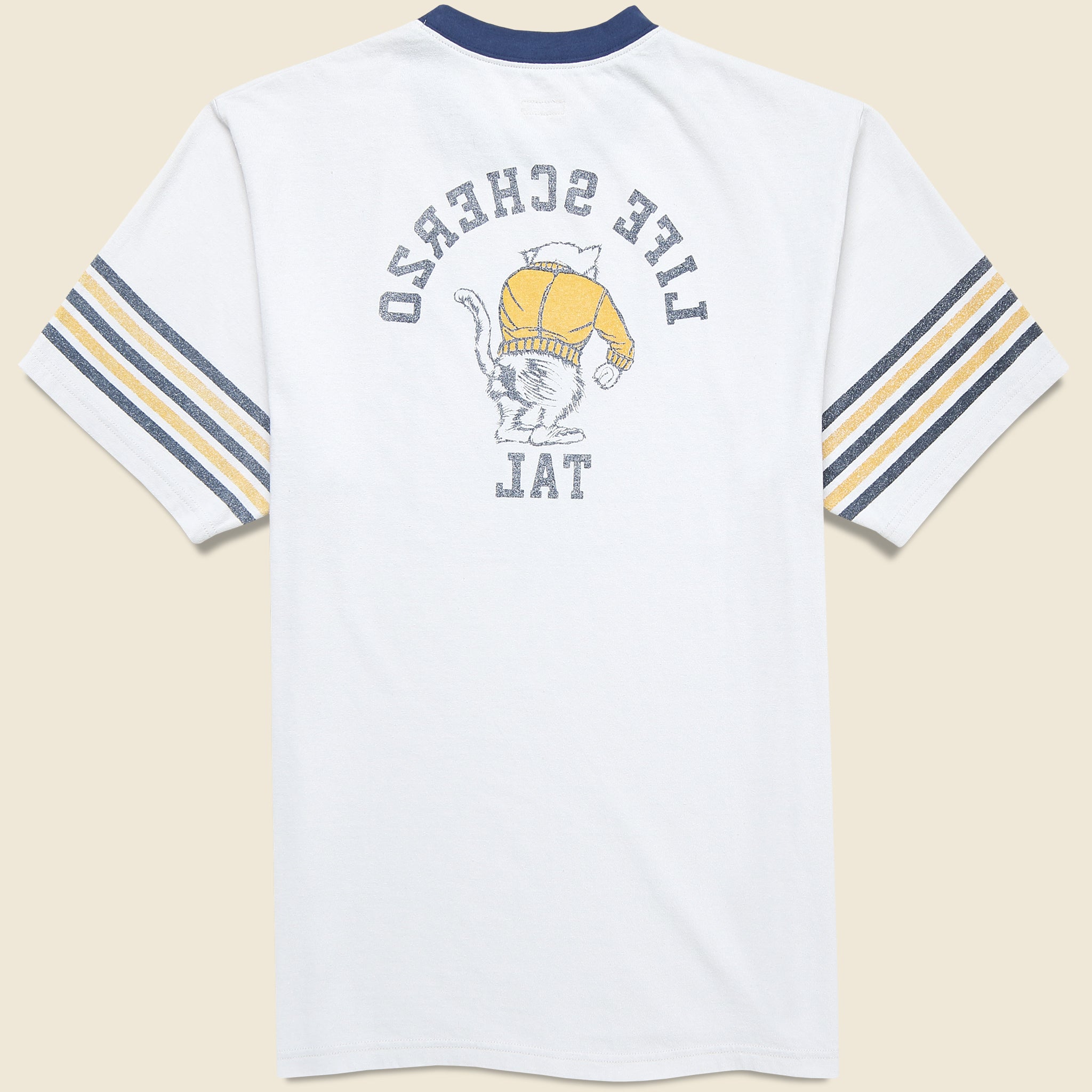 
                          College Capital Ringer Tee - Light Grey - Kapital - STAG Provisions - Tops - S/S Tee
                        