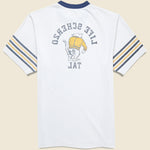 College Capital Ringer Tee - Light Grey - Kapital - STAG Provisions - Tops - S/S Tee
