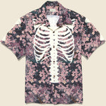 Sakura Bone Aloha Shirt - Black/Pink - Kapital - STAG Provisions - Tops - S/S Woven - Other Pattern