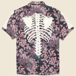 Sakura Bone Aloha Shirt - Black/Pink - Kapital - STAG Provisions - Tops - S/S Woven - Other Pattern