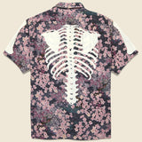 Sakura Bone Aloha Shirt - Black/Pink - Kapital - STAG Provisions - Tops - S/S Woven - Other Pattern