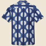 Lamar Half Moon Dot Shibori Shirt - Indigo/White - Kardo - STAG Provisions - Tops - S/S Woven - Other Pattern