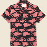 Tiger Block Print Shirt - Black - Kardo - STAG Provisions - Tops - S/S Woven - Other Pattern
