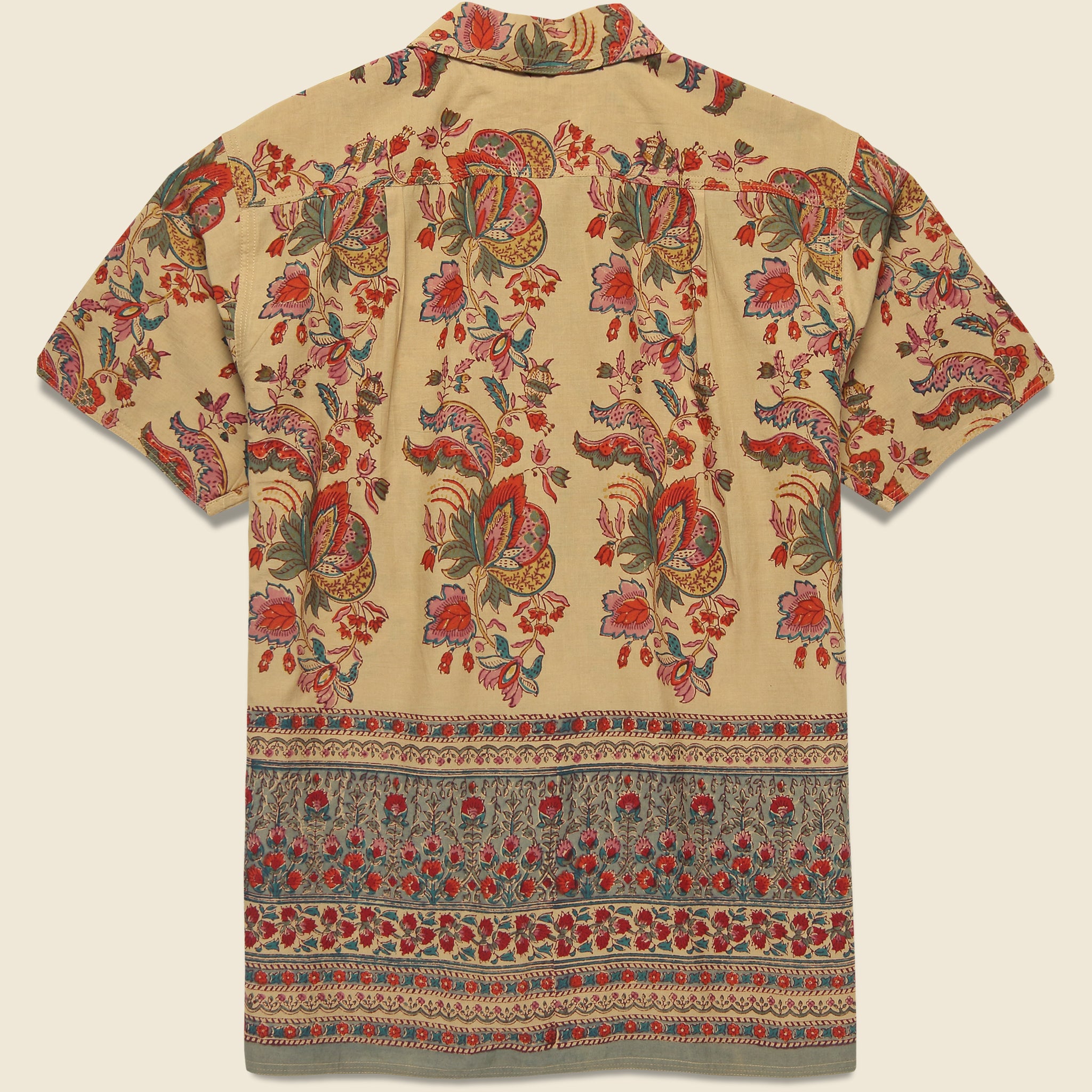 
                          Paisley Block Print Shirt - Beige - Kardo - STAG Provisions - Tops - S/S Woven - Floral
                        