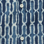 Geo Tile Block Print Shirt - Indigo - Kardo - STAG Provisions - Tops - S/S Woven - Other Pattern