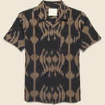 Handwoven Ikat Shirt - Black - Kardo - STAG Provisions - Tops - S/S Woven - Other Pattern
