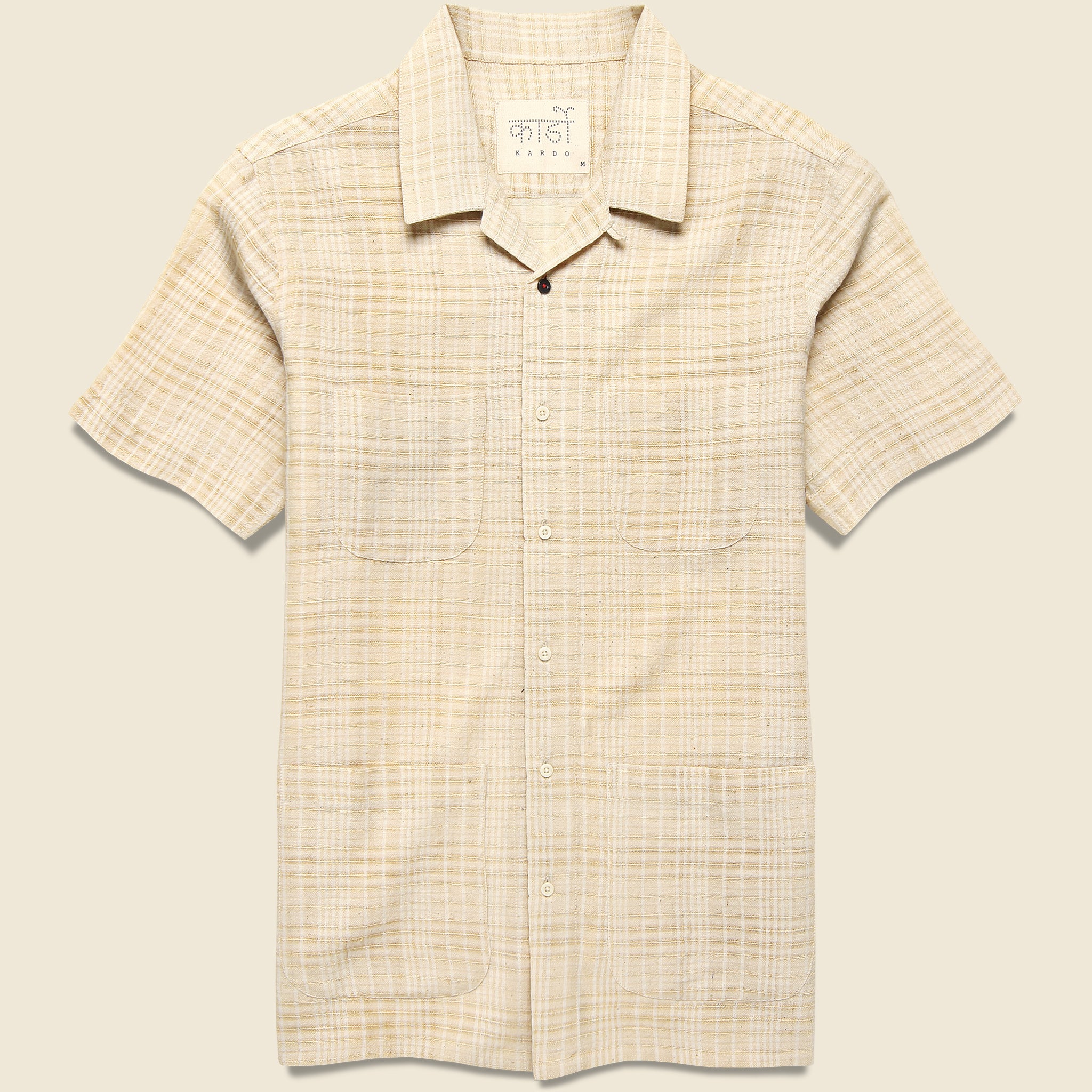 Handwoven Cross Hatch Shirt - Off White - Kardo - STAG Provisions - Tops - S/S Woven - Solid
