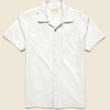 Schiffli Embroidered Shirt - White - Kardo - STAG Provisions - Tops - S/S Woven - Solid