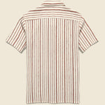 Handwoven Stripe Shirt - Brick - Kardo - STAG Provisions - Tops - S/S Woven - Stripe