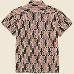 Geo Tile Block Print Shirt - Black - Kardo - STAG Provisions - Tops - S/S Woven - Other Pattern