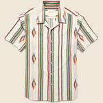 Handwoven Blanket Stripe Shirt - Ecru - Kardo - STAG Provisions - Tops - S/S Woven - Other Pattern