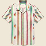 Handwoven Blanket Stripe Shirt - Ecru - Kardo - STAG Provisions - Tops - S/S Woven - Other Pattern