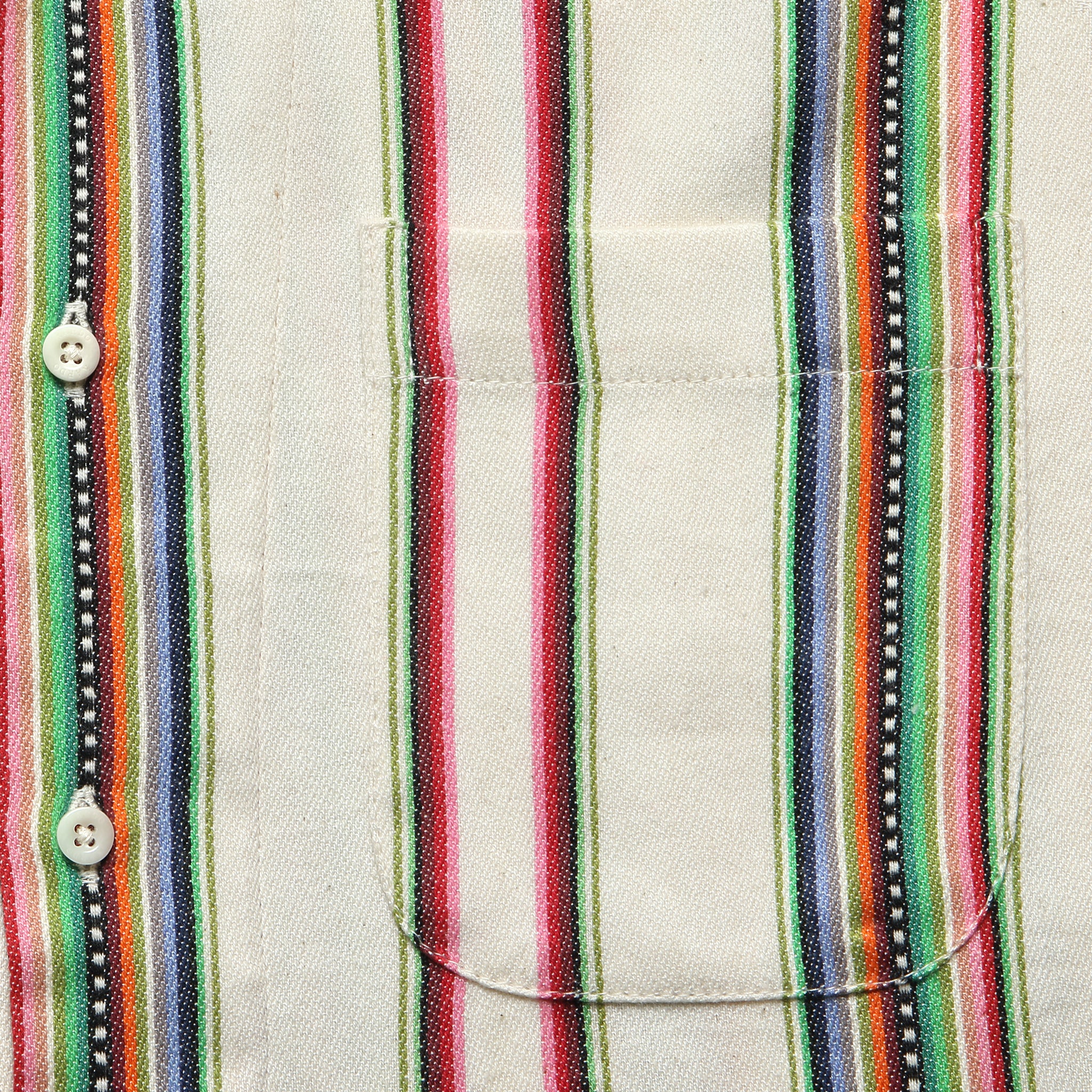 Handwoven Blanket Stripe Shirt - Ecru - Kardo - STAG Provisions - Tops - S/S Woven - Other Pattern