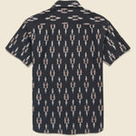 Handwoven Ikat Shirt - Black - Kardo - STAG Provisions - Tops - S/S Woven - Other Pattern