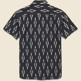 Handwoven Ikat Shirt - Black - Kardo - STAG Provisions - Tops - S/S Woven - Other Pattern