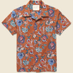 Floral Block Print Shirt - Rust - Kardo - STAG Provisions - Tops - S/S Woven - Floral