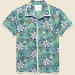 Floral Block Print Shirt - Green - Kardo - STAG Provisions - Tops - S/S Woven - Floral