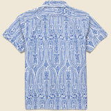 Paisley Block Print Shirt - Indigo - Kardo - STAG Provisions - Tops - S/S Woven - Other Pattern