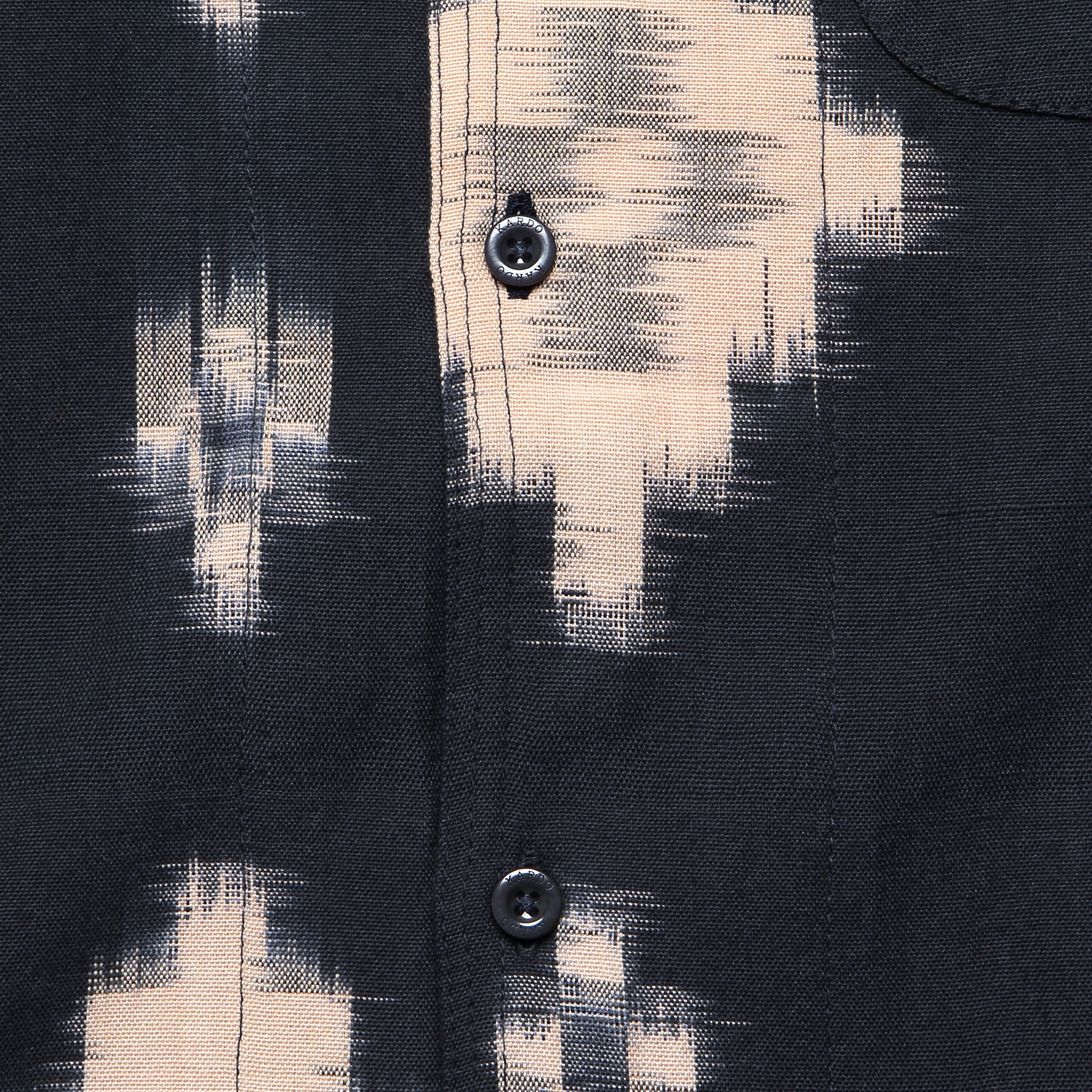 
                          Handwoven Ikat Shirt - Black - Kardo - STAG Provisions - Tops - S/S Woven - Other Pattern
                        