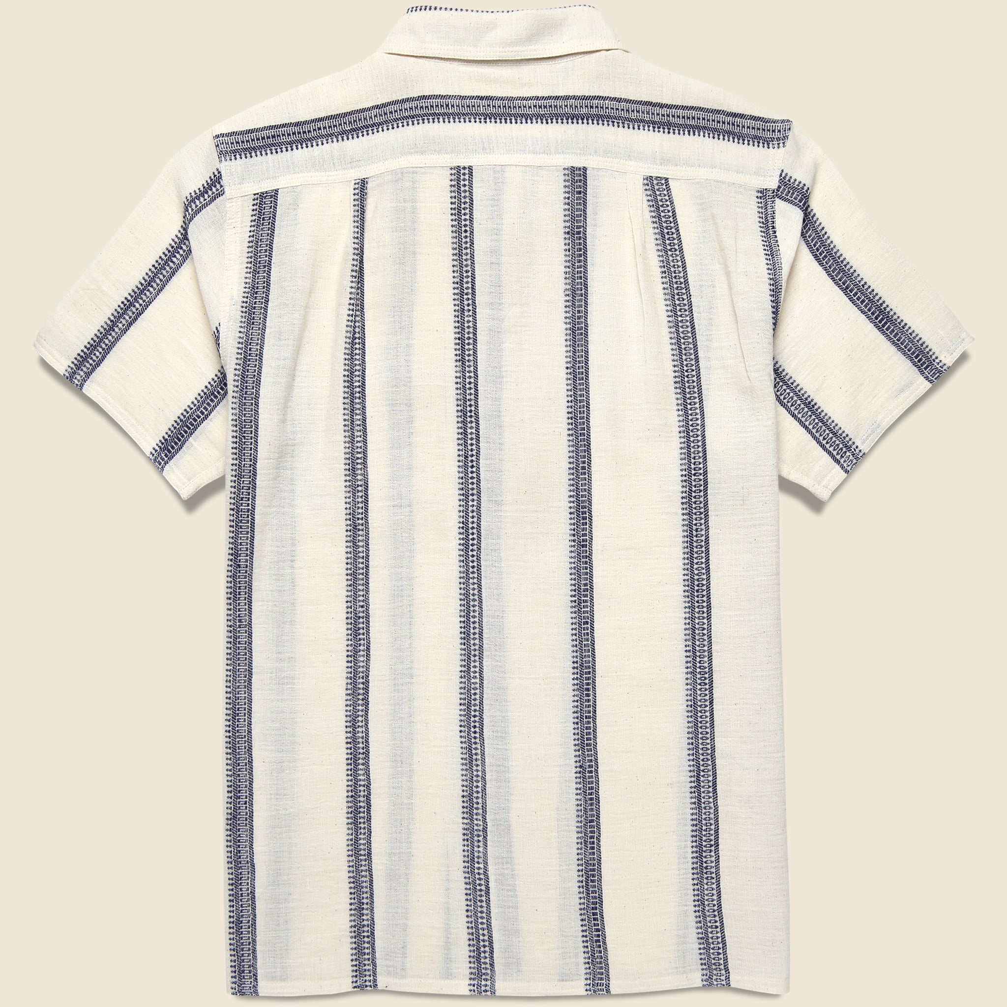 
                          Handloom Striped Shirt - Blue - Kardo - STAG Provisions - Tops - S/S Woven - Stripe
                        