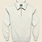 50s Quarter Zip - Oat Grey - Knickerbocker - STAG Provisions - Tops - Fleece / Sweatshirt
