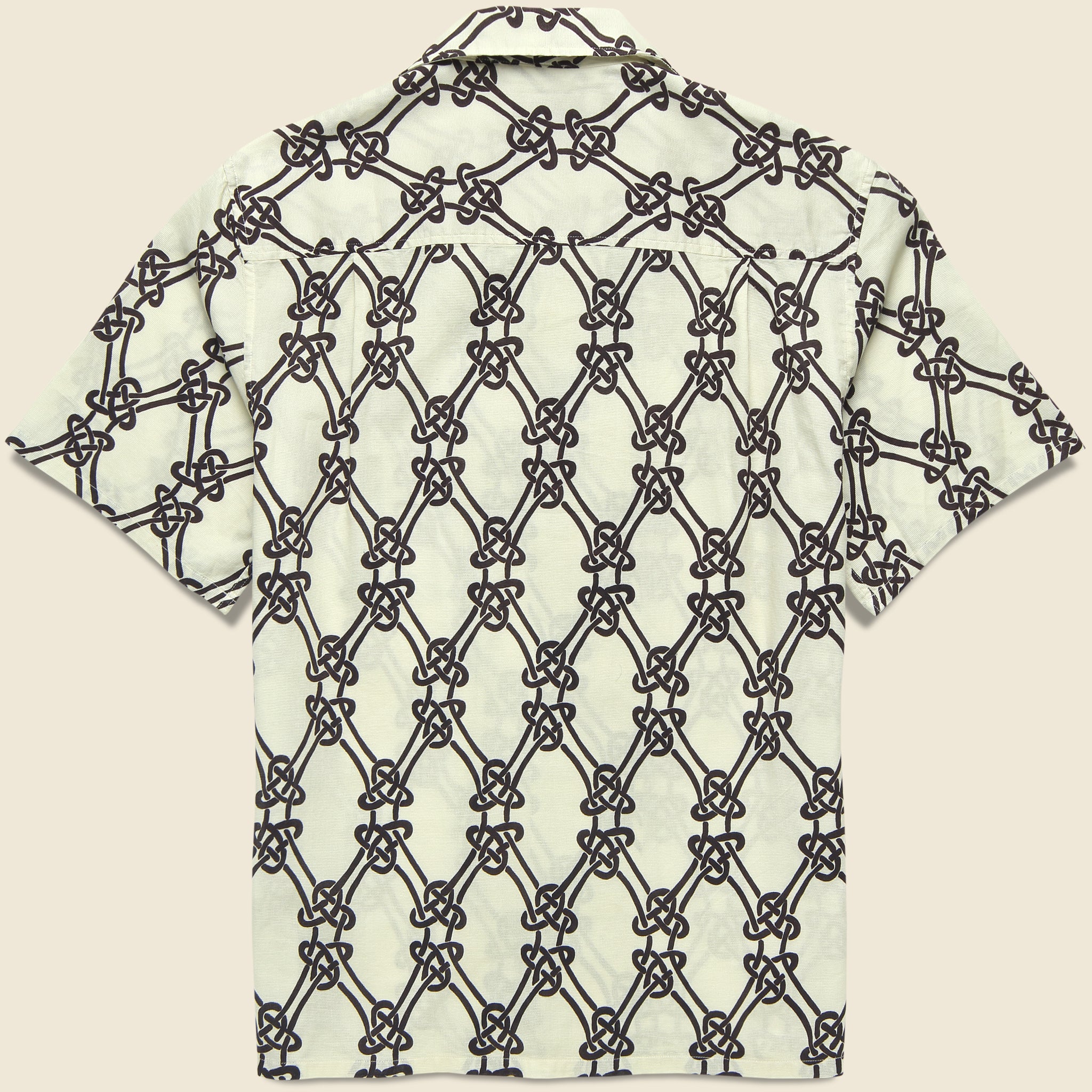 Panama Knot Shirt - Bone - Knickerbocker - STAG Provisions - Tops - S/S Woven - Other Pattern