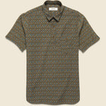 Granton Shirt - Olive Thistle Print - Kestin - STAG Provisions - Tops - S/S Woven - Floral
