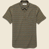 Granton Shirt - Olive Thistle Print - Kestin - STAG Provisions - Tops - S/S Woven - Floral