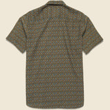 Granton Shirt - Olive Thistle Print - Kestin - STAG Provisions - Tops - S/S Woven - Floral