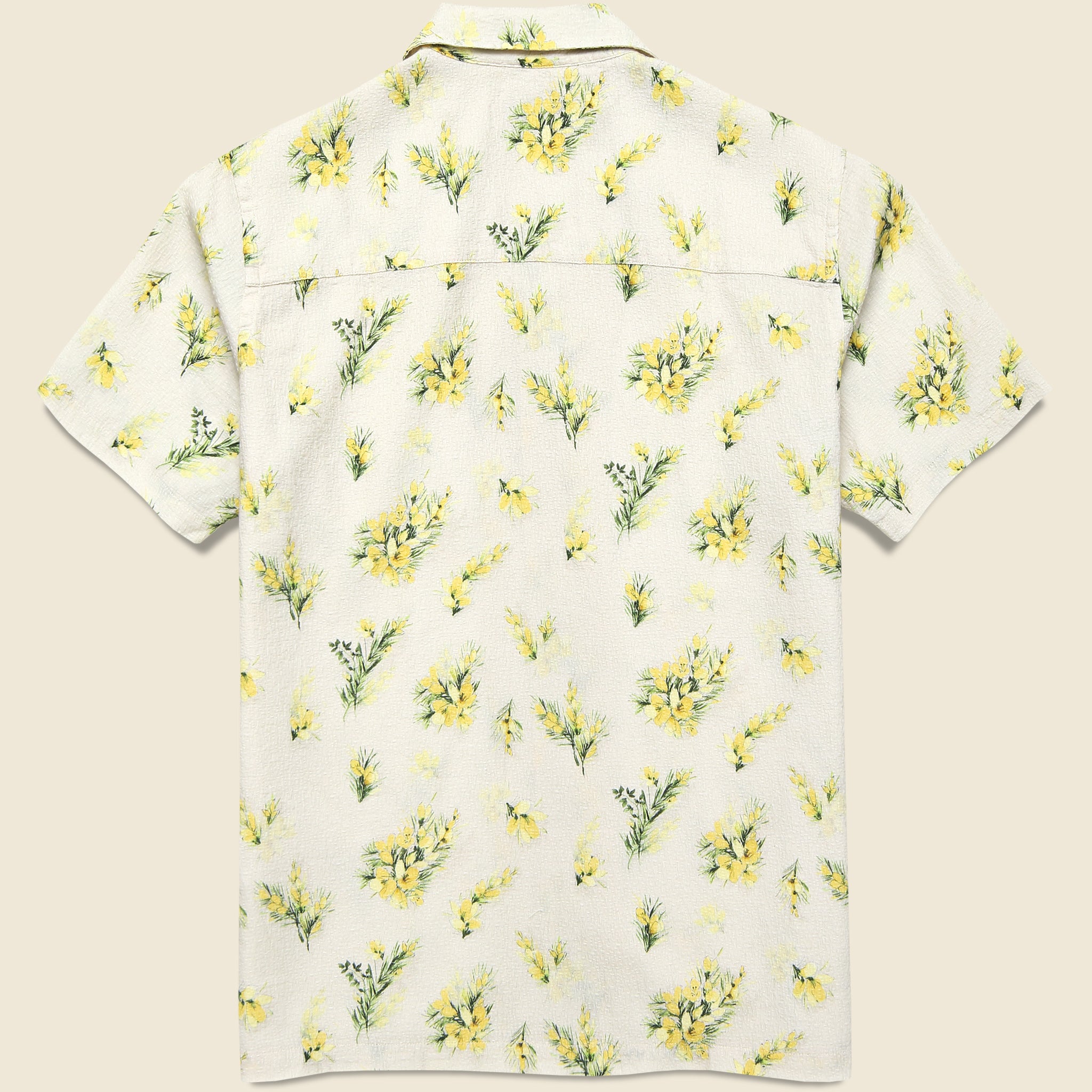 
                          Gorse Print Crammond Shirt - Ecru - Kestin - STAG Provisions - Tops - S/S Woven - Seersucker
                        