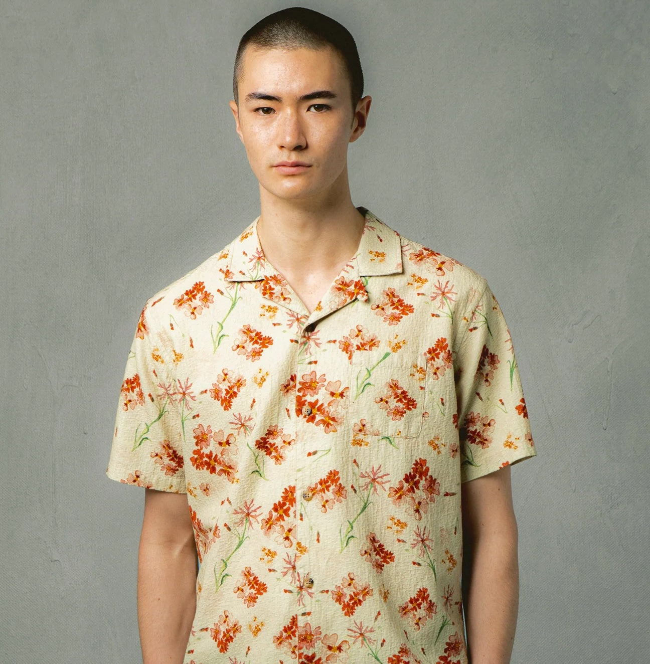 
                          Crammond Shirt - Ecru Floral - Kestin - STAG Provisions - Tops - S/S Woven - Other Pattern
                        