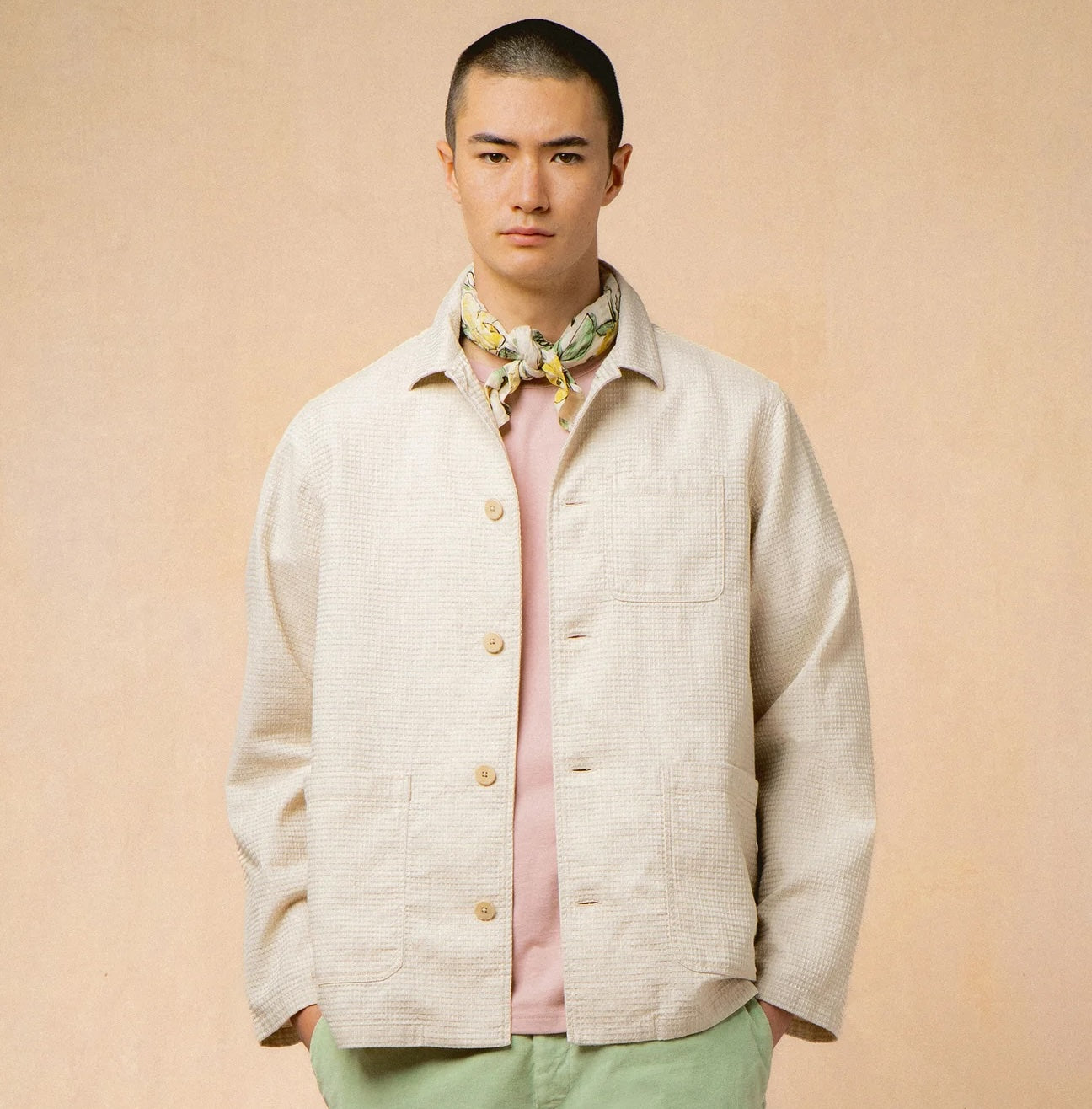 
                          Ormiston Jacket - Ecru Waffle - Kestin - STAG Provisions - Outerwear - Coat / Jacket
                        