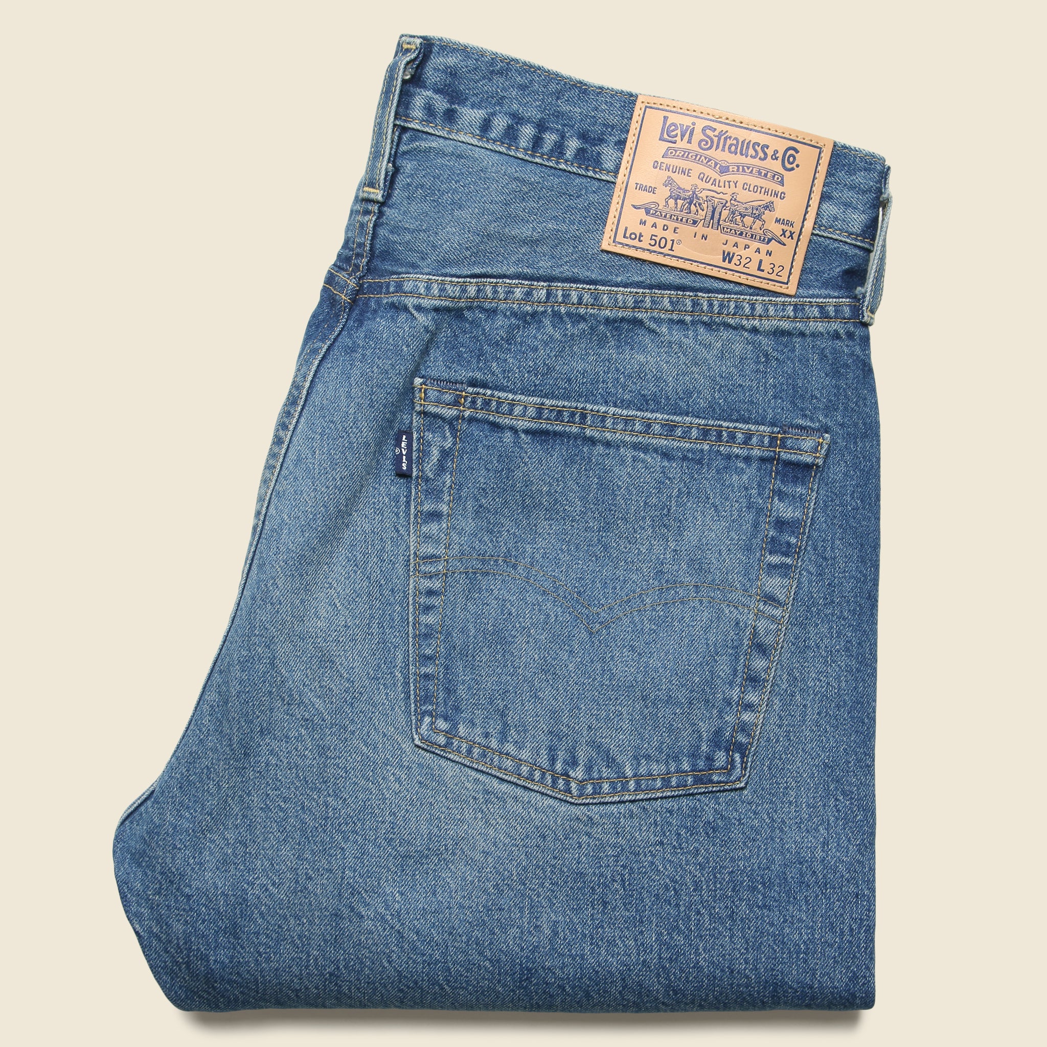 
                          1980s 501 Straight Jean - MIJ Ahoy - Levis Blue Tab - STAG Provisions - Pants - Denim
                        