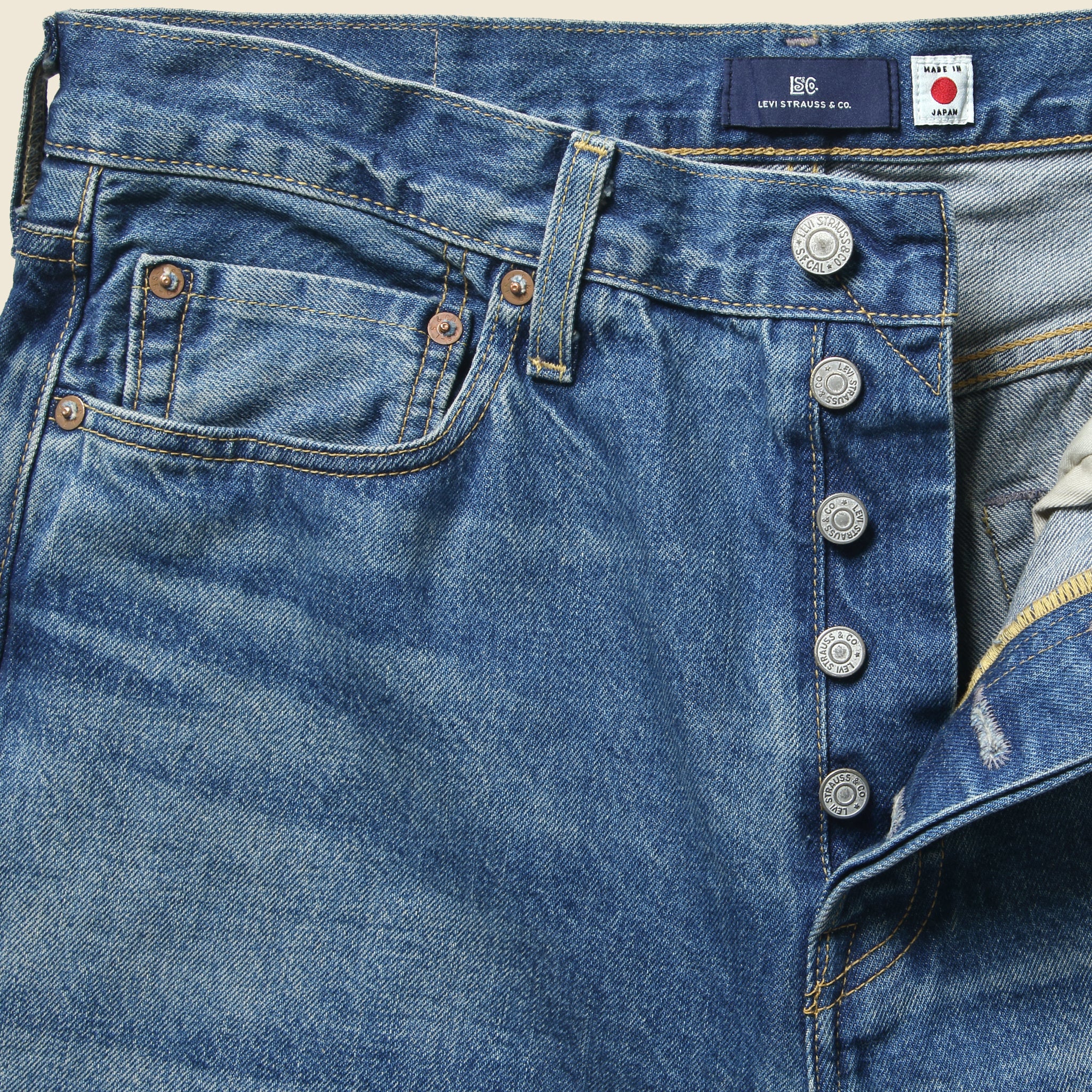 
                          1980s 501 Straight Jean - MIJ Ahoy - Levis Blue Tab - STAG Provisions - Pants - Denim
                        