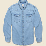 Barstow Western Shirt - Blue Mountain - Levis Premium - STAG Provisions - Tops - L/S Woven - Solid