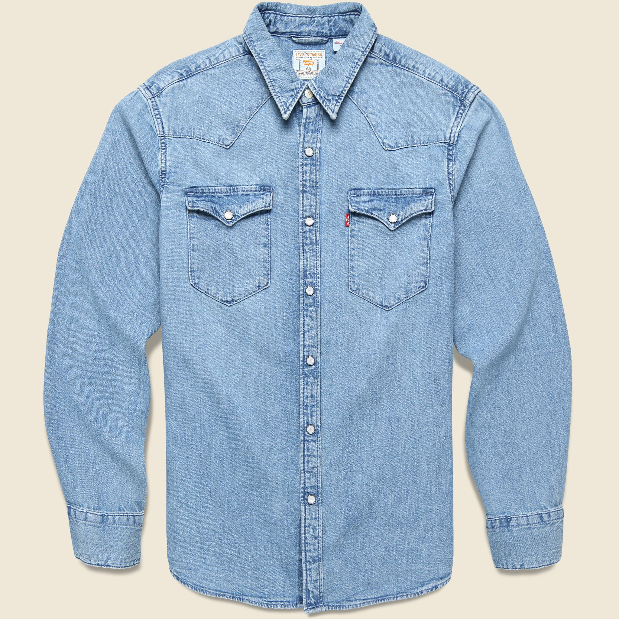 Barstow Western Shirt - Blue Mountain - Levis Premium - STAG Provisions - Tops - L/S Woven - Solid