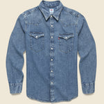 Barstow Western Shirt - Mid Wash - Levis Premium - STAG Provisions - Tops - L/S Woven - Solid