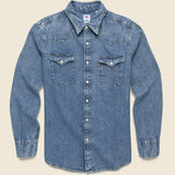 Barstow Western Shirt - Mid Wash - Levis Premium - STAG Provisions - Tops - L/S Woven - Solid