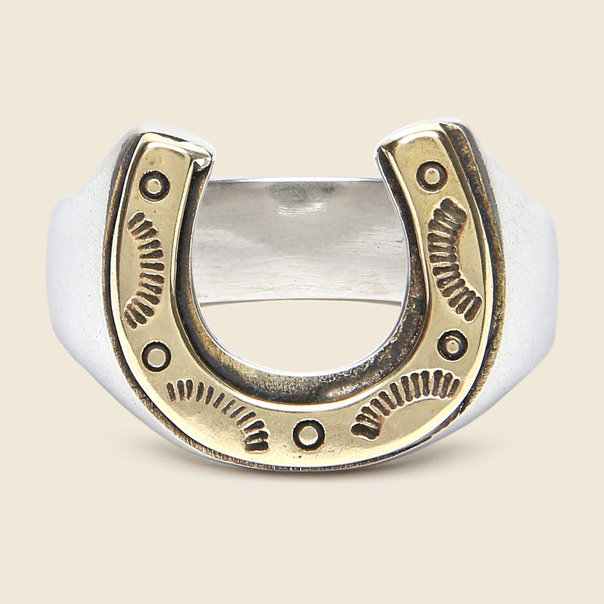 Stamped Horseshoe Ring - Silver - LHN Jewelry - STAG Provisions - Accessories - Rings