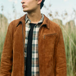 Suede Unlined Trucker Jacket - Saddle - Schott - STAG Provisions - Outerwear - Coat / Jacket