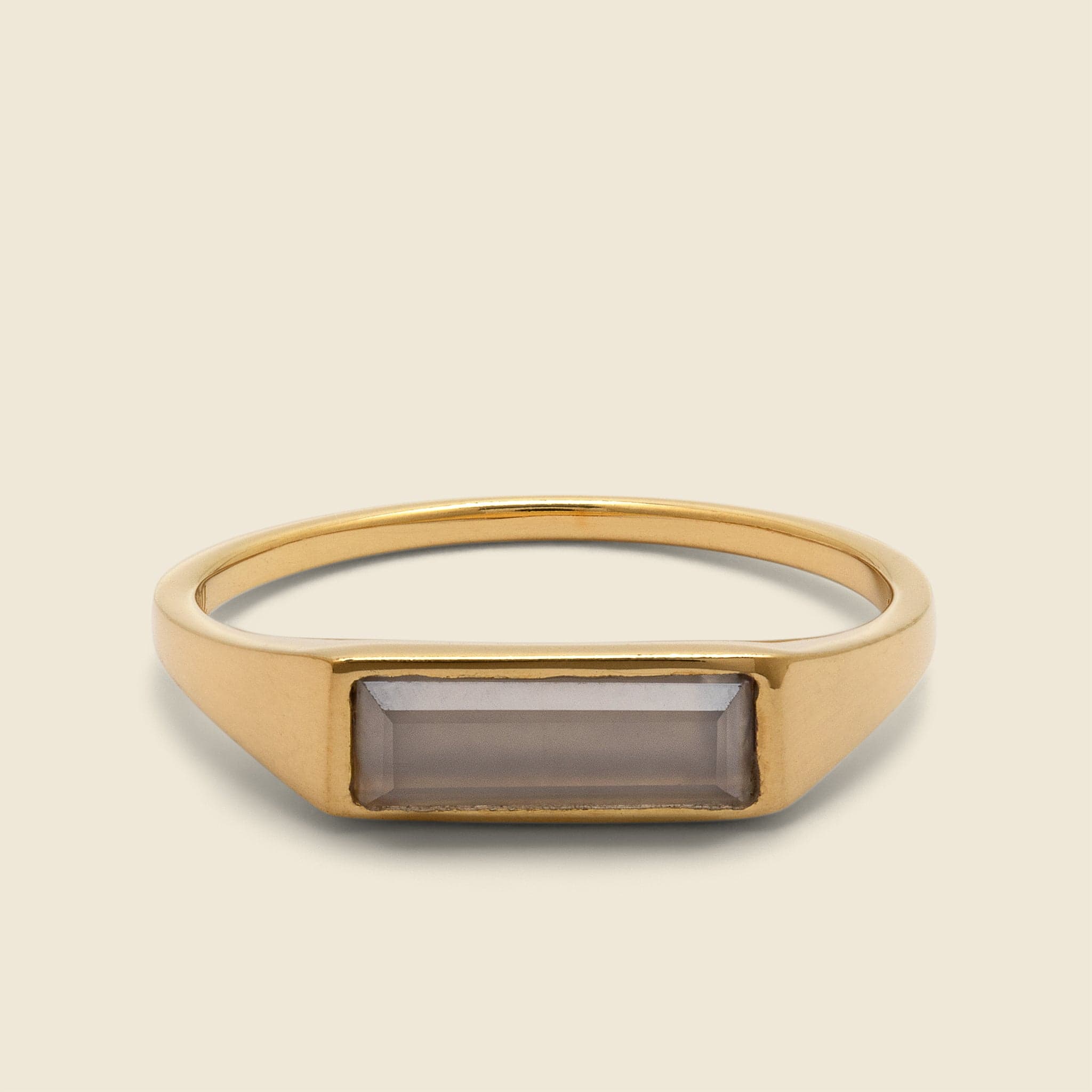 
                          Slim Lennox Ring - Gold Vermeil/Chalcedony - Miansai - STAG Provisions - Accessories - Rings
                        