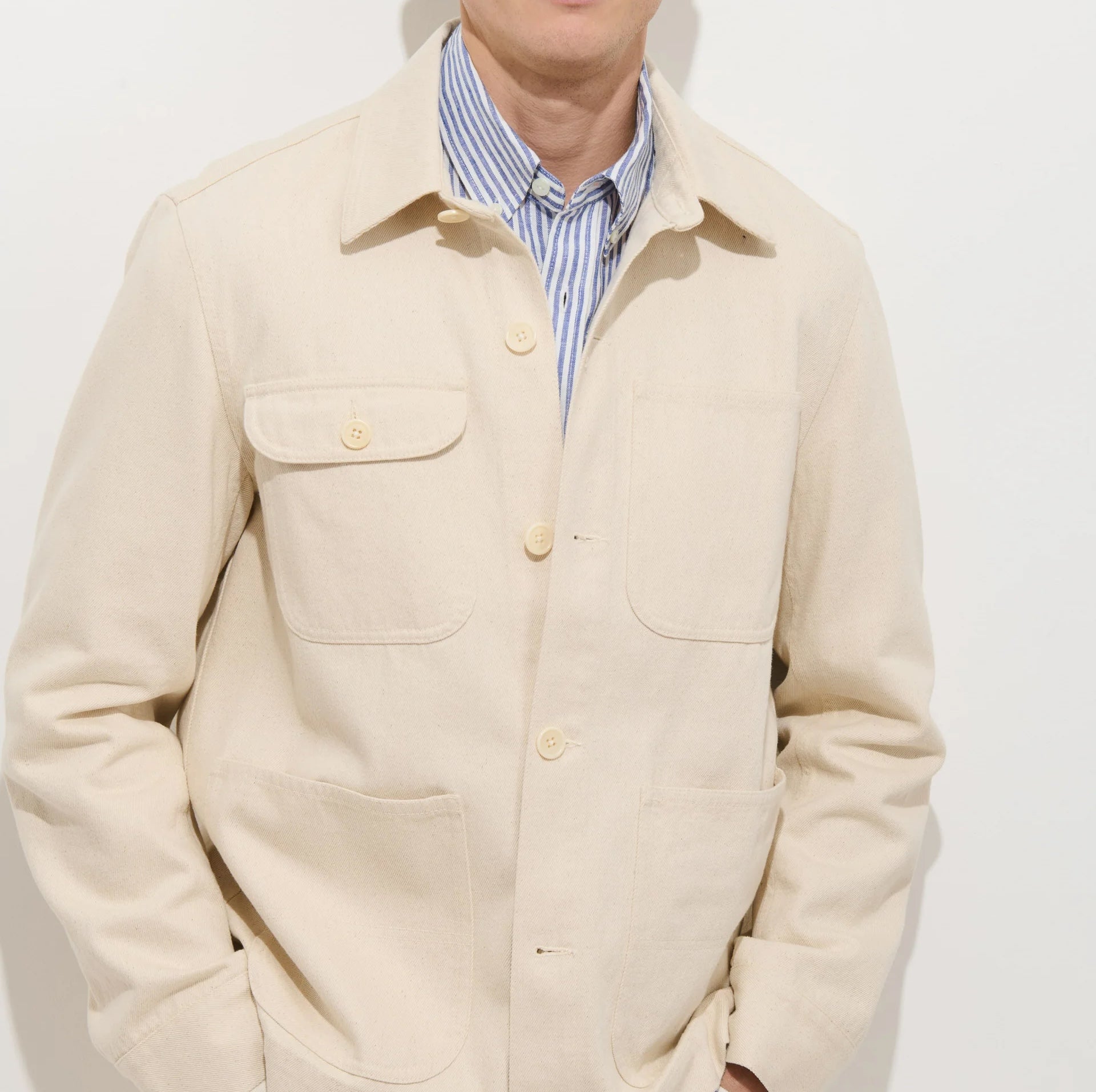 
                          Denim Work Jacket - Natural - Alex Mill - STAG Provisions - Outerwear - Coat / Jacket
                        