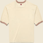 Community Football Ringer Tee - Natural - Monostereo - STAG Provisions - Tops - S/S Tee