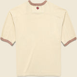 Community Football Ringer Tee - Natural - Monostereo - STAG Provisions - Tops - S/S Tee