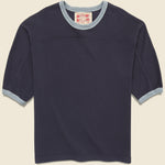 Community Football Ringer Tee - Washed Black - Monostereo - STAG Provisions - Tops - S/S Tee