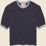 Community Football Ringer Tee - Washed Black - Monostereo - STAG Provisions - Tops - S/S Tee
